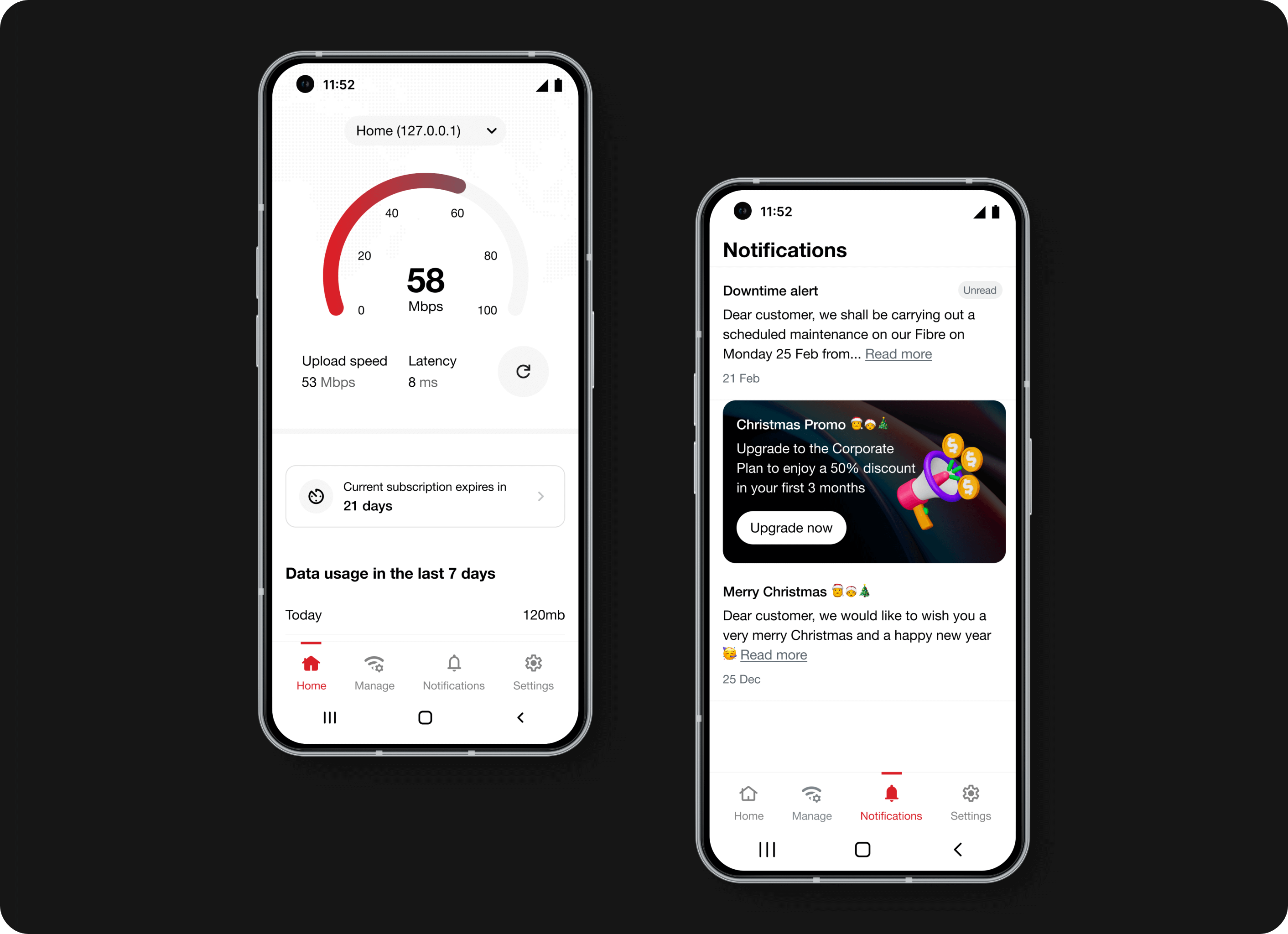 MyNetwork app mockup